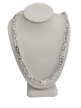 925 Sterling Silver Byzantine Chain 5.5 Mm 26 Inches